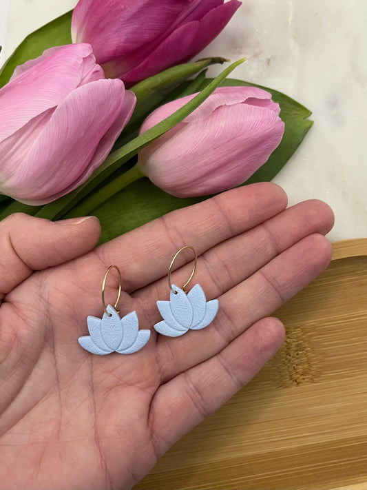Blue Lotus Hoops
